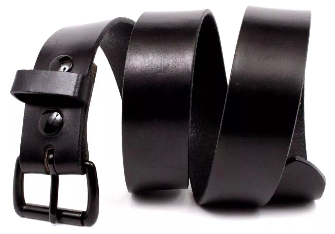 Handmade Men's Buffalo Leather Belt (1.5") Made of Genuine Buffalo Leather Belts with Heavy Duty Work 1-1/2