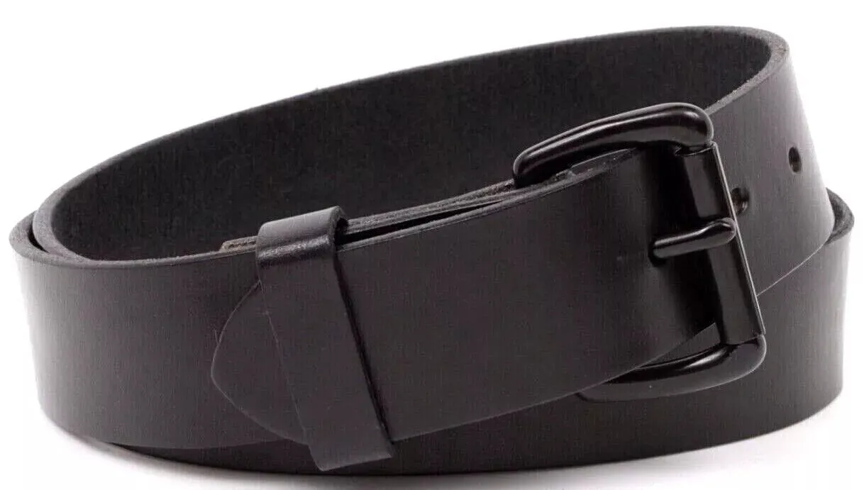 Handmade Men's Buffalo Leather Belt (1.5") Made of Genuine Buffalo Leather Belts with Heavy Duty Work 1-1/2