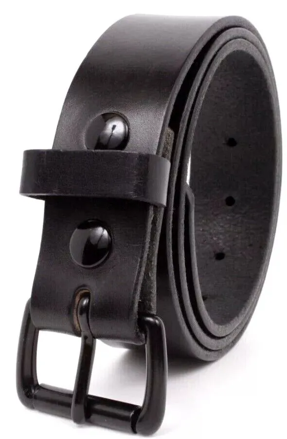 Handmade Men's Buffalo Leather Belt (1.5") Made of Genuine Buffalo Leather Belts with Heavy Duty Work 1-1/2