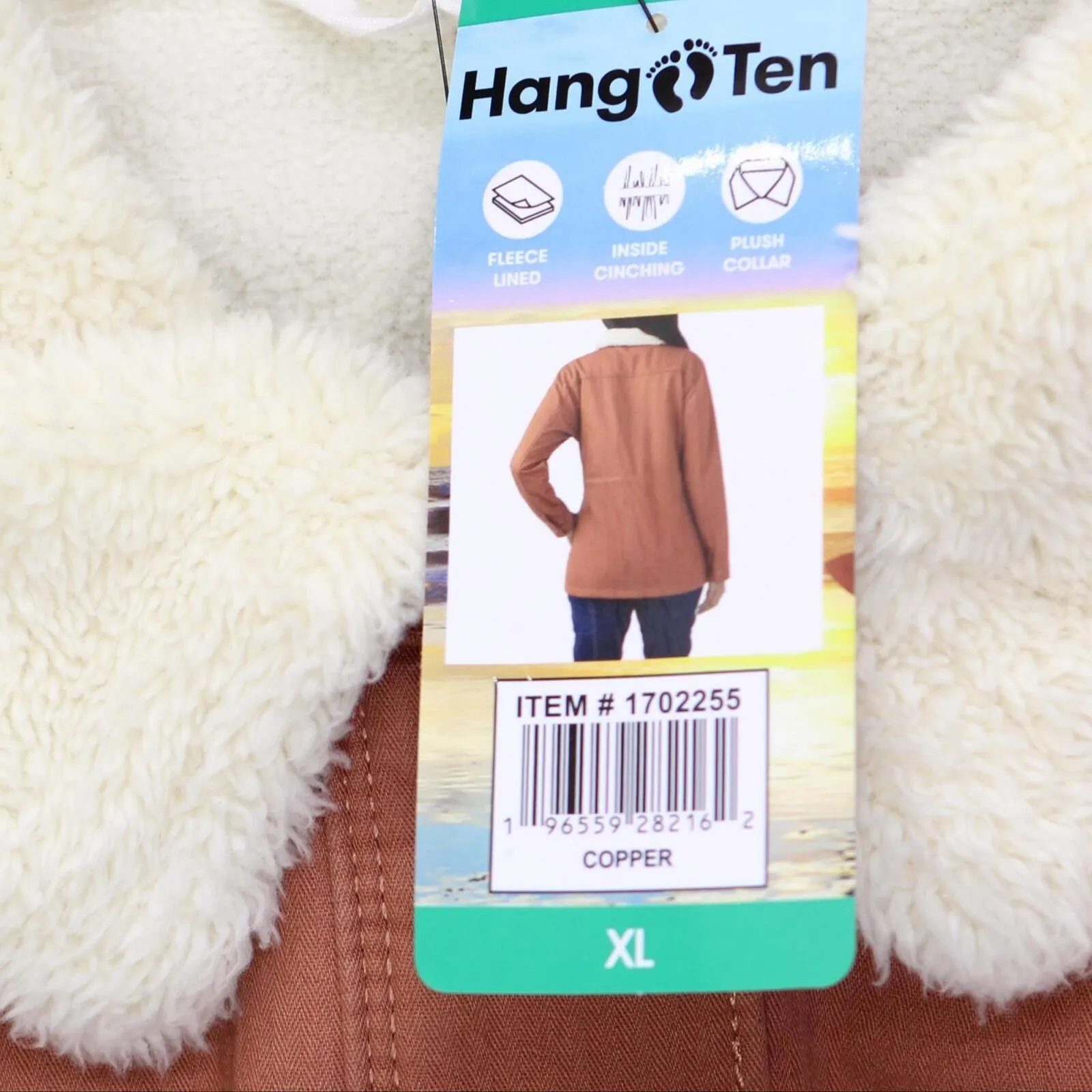 Hang Ten Ladies' Womens Sherpa Lined Utility Jacket 1702255