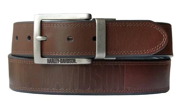 Harley-Davidson® Men's Traditional H-D Reversible Leather Belt - Black/Brown