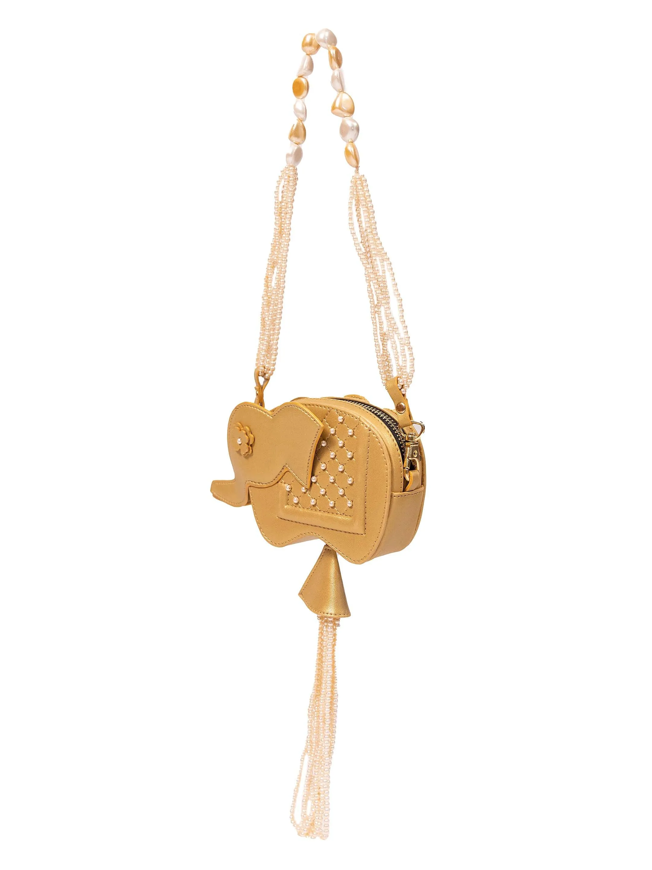 Hathi Batua In Gold And Pearls