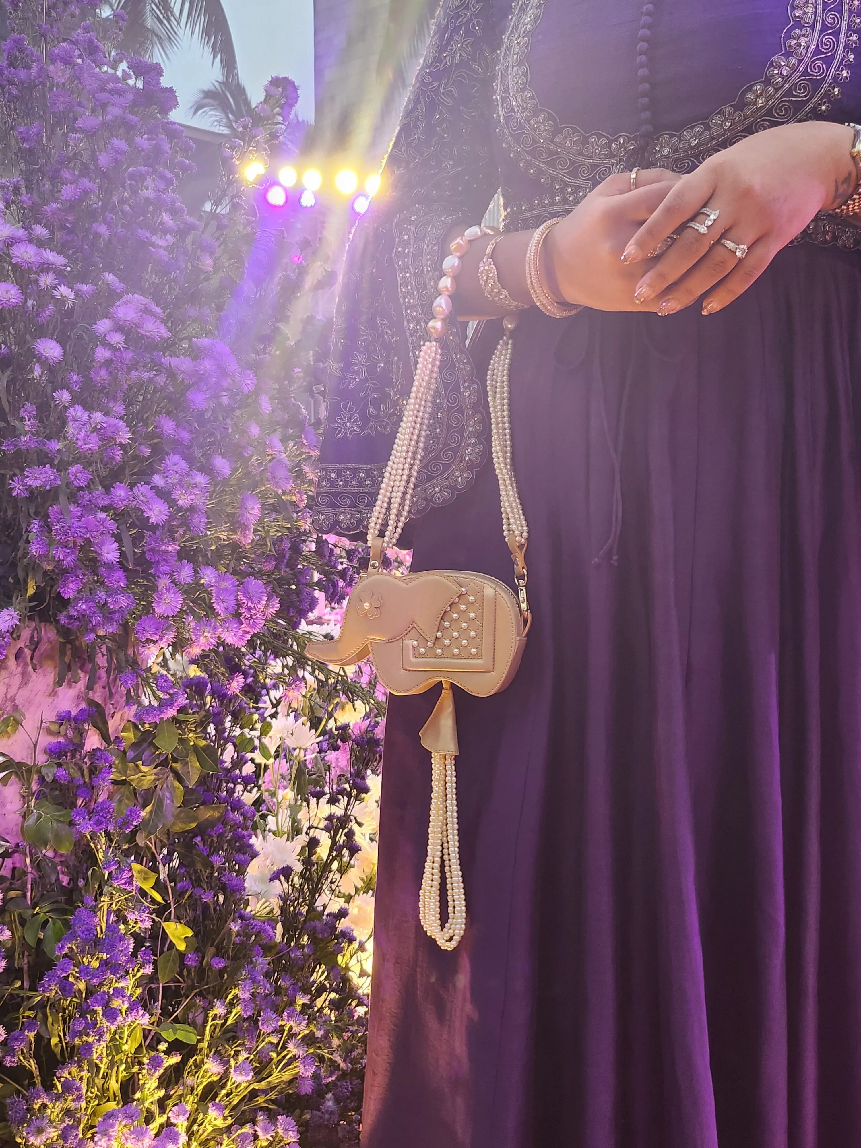 Hathi Batua In Gold And Pearls