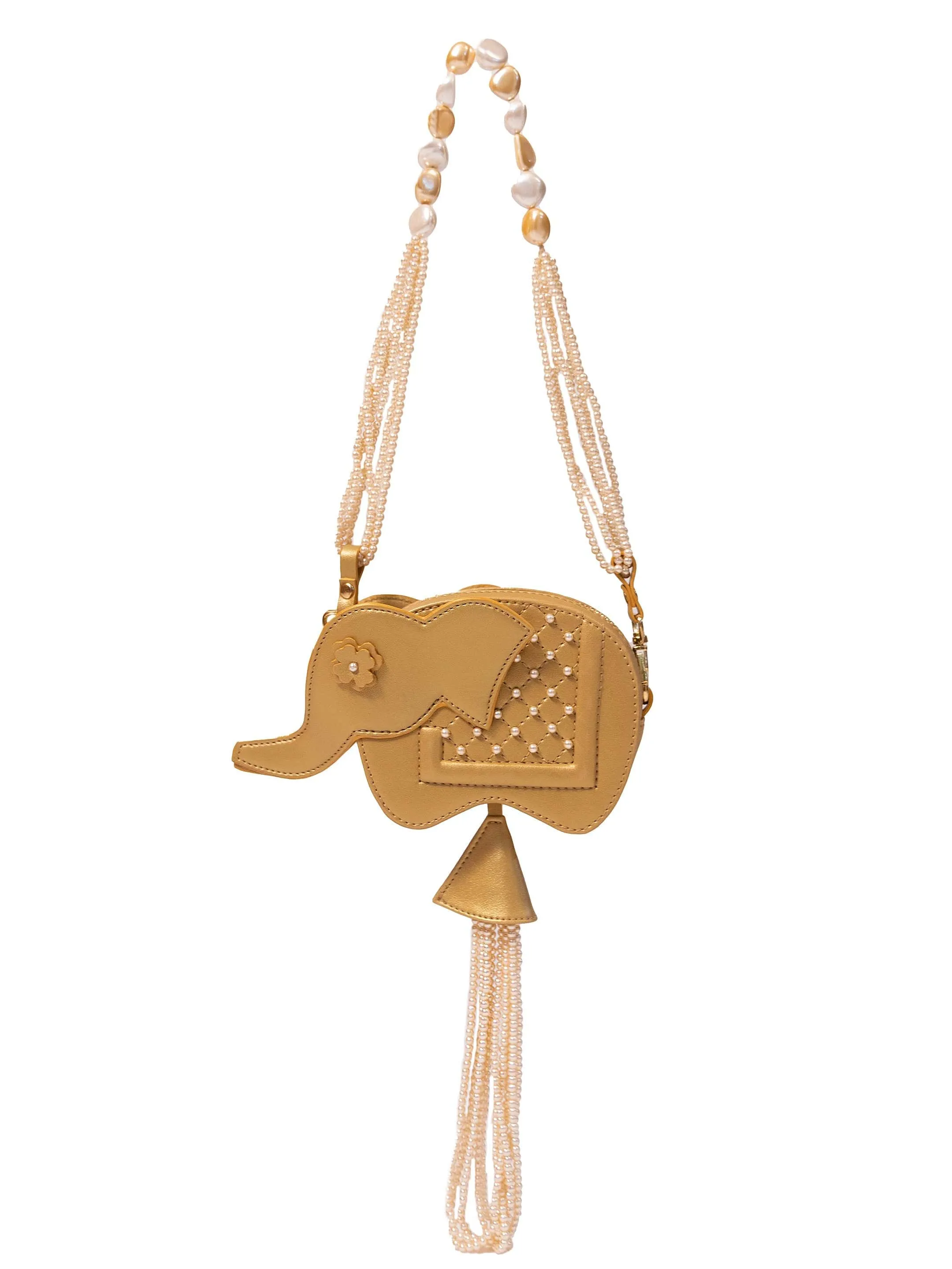 Hathi Batua In Gold And Pearls