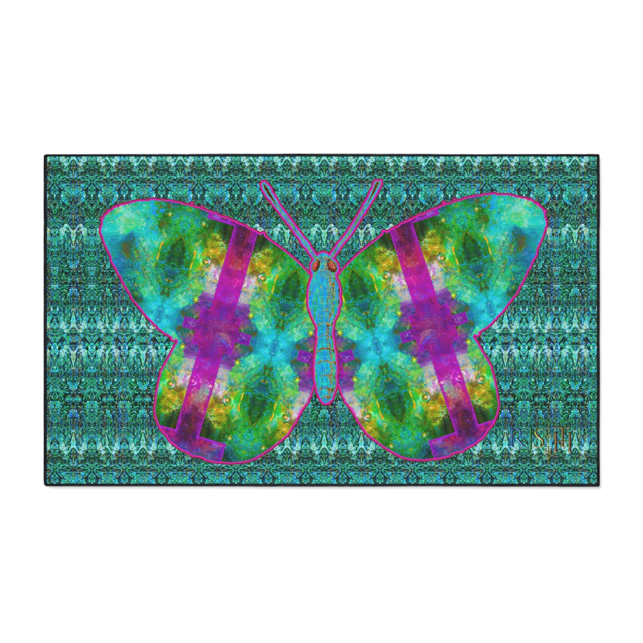 Heavy Duty Floor Mat (Butterfly Glade Denizen & Samhain Dream Thaw 12 & Blue Logo@Alchemic) RJSTH@Fabric#11_10 of 16 RJSTHw2025 RJS