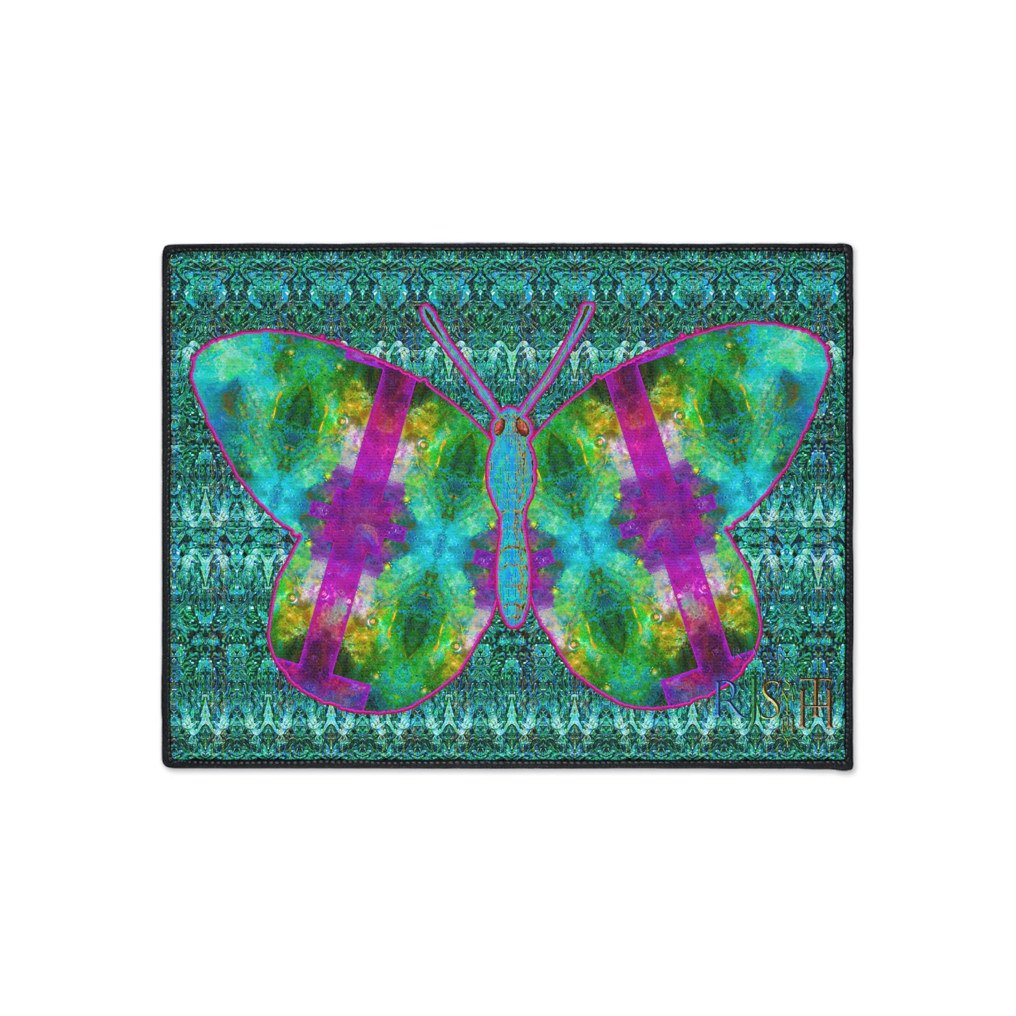 Heavy Duty Floor Mat (Butterfly Glade Denizen & Samhain Dream Thaw 12 & Blue Logo@Alchemic) RJSTH@Fabric#11_10 of 16 RJSTHw2025 RJS