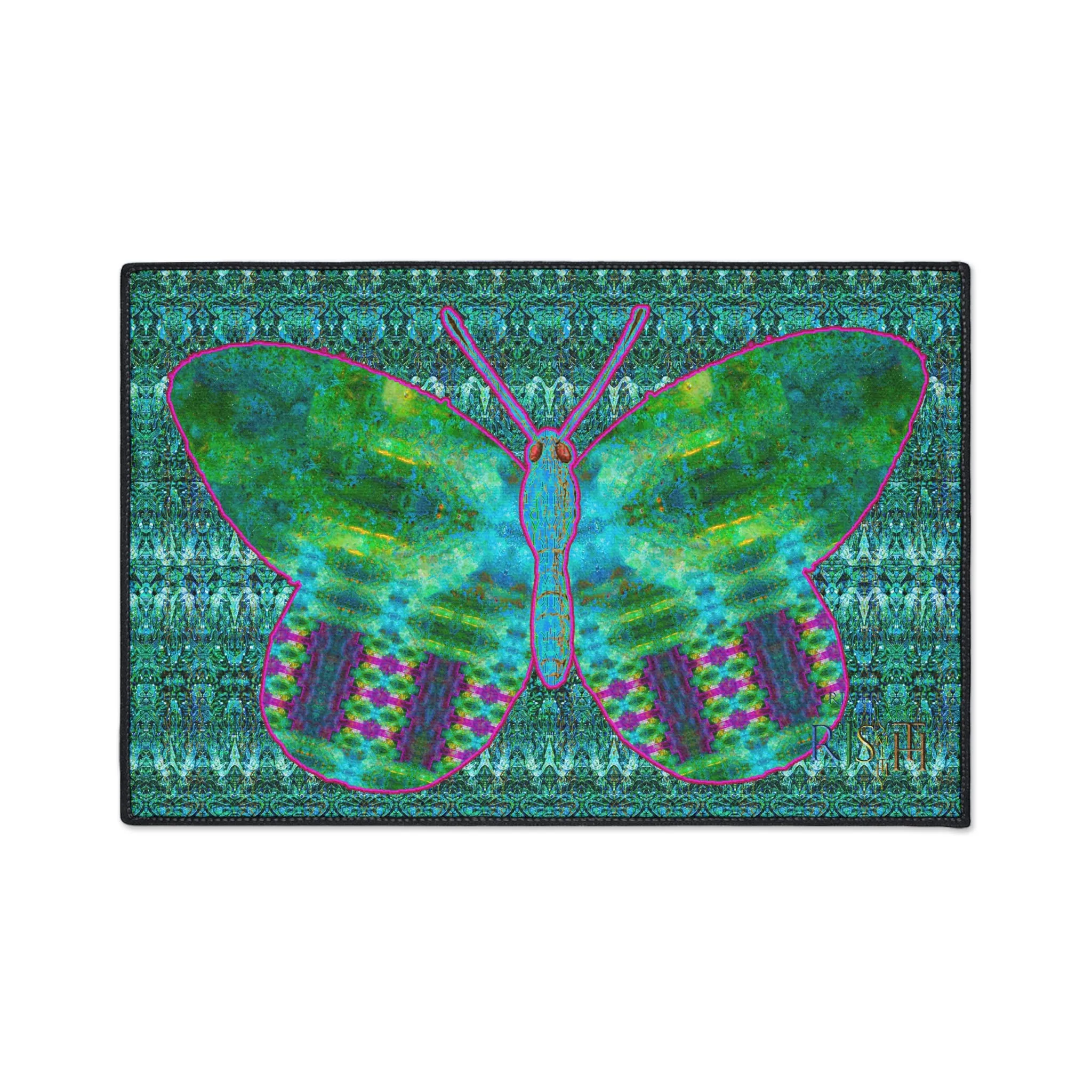 Heavy Duty Floor Mat (Butterfly Glade Denizen & Samhain Dream Thaw 12 & Blue Logo@Alchemic) RJSTH@Fabric#11_12 of 16 RJSTHw2025 RJS