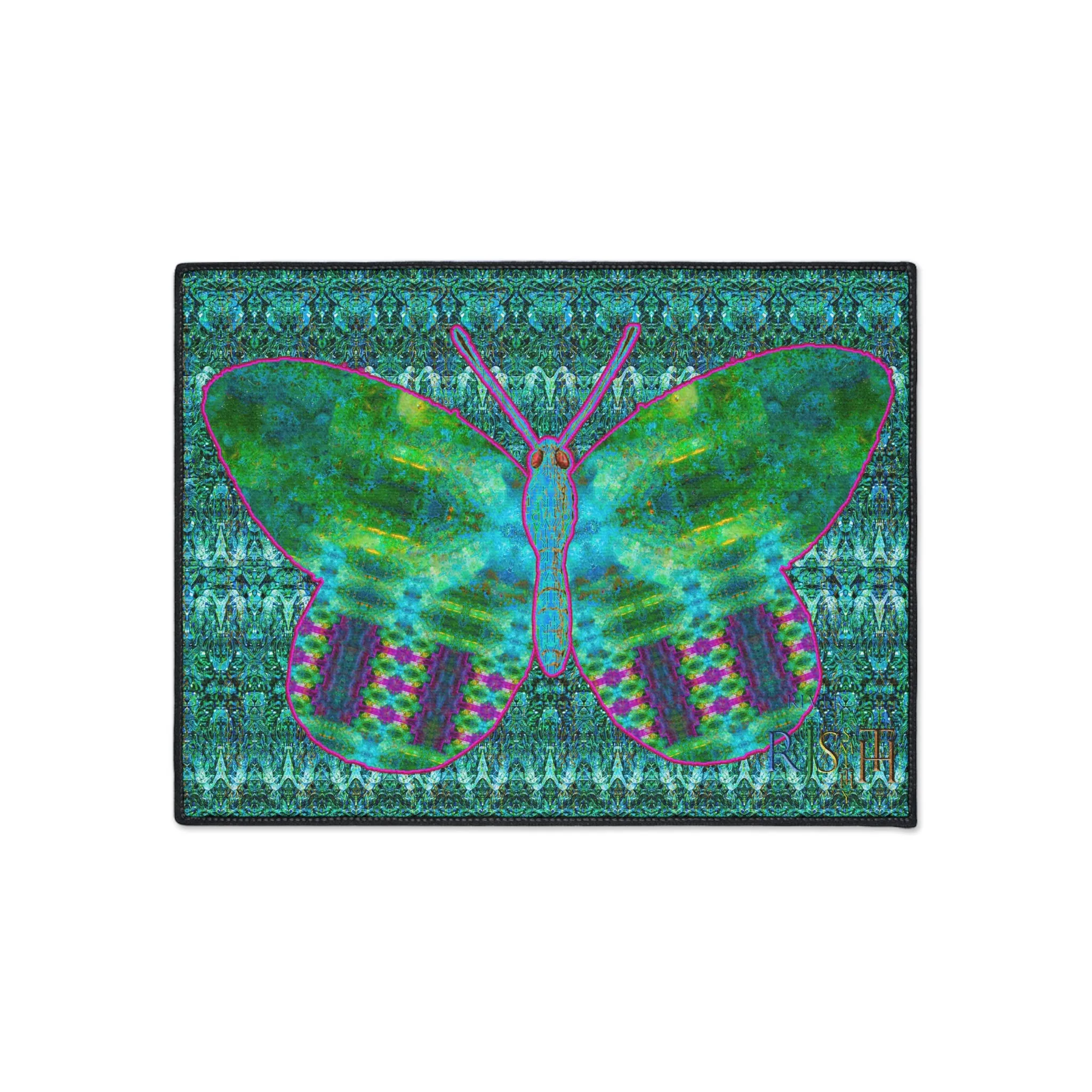 Heavy Duty Floor Mat (Butterfly Glade Denizen & Samhain Dream Thaw 12 & Blue Logo@Alchemic) RJSTH@Fabric#11_12 of 16 RJSTHw2025 RJS