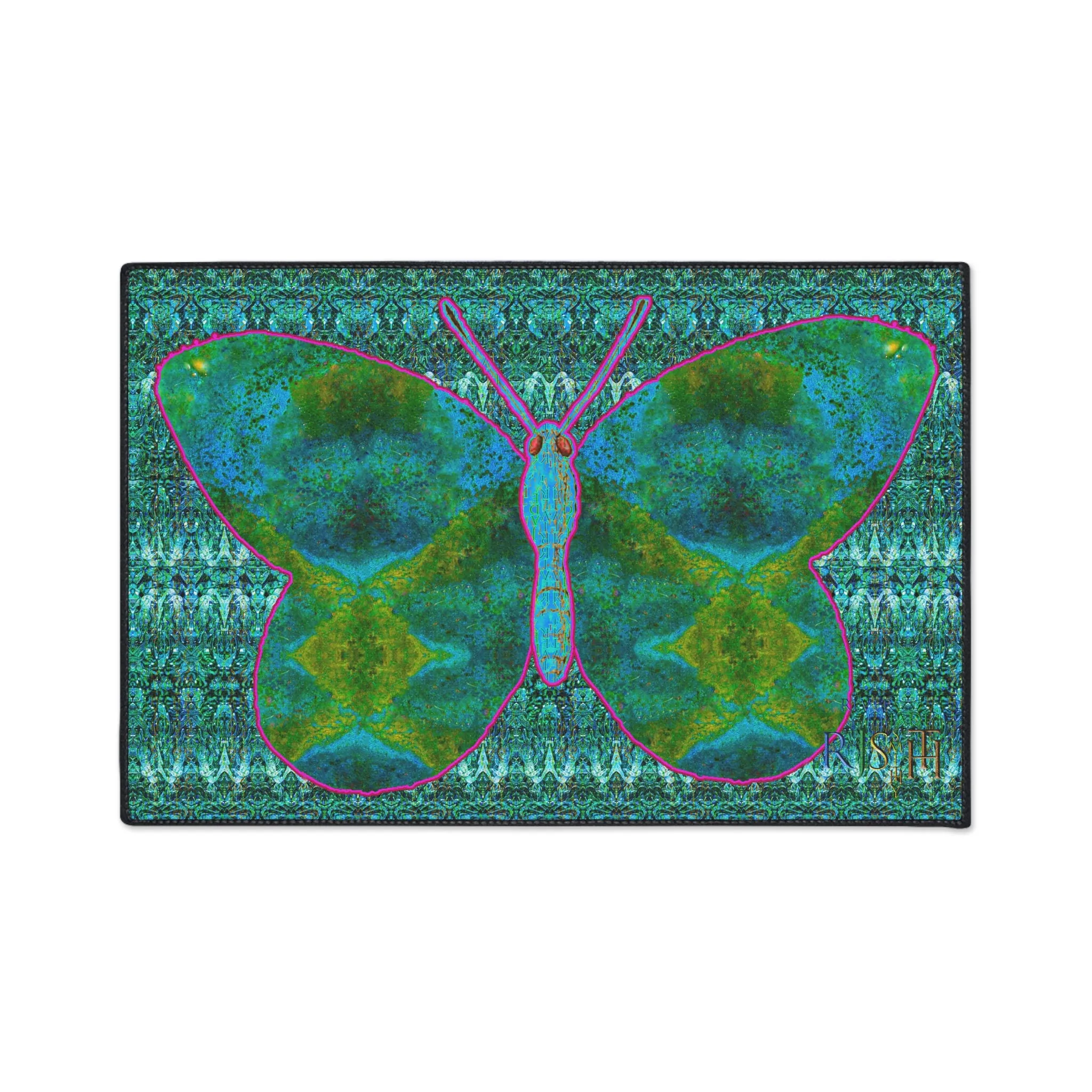 Heavy Duty Floor Mat (Butterfly Glade Denizen & Samhain Dream Thaw 12 & Blue Logo@Alchemic) RJSTH@Fabric#11_13 of 16 RJSTHw2025 RJS