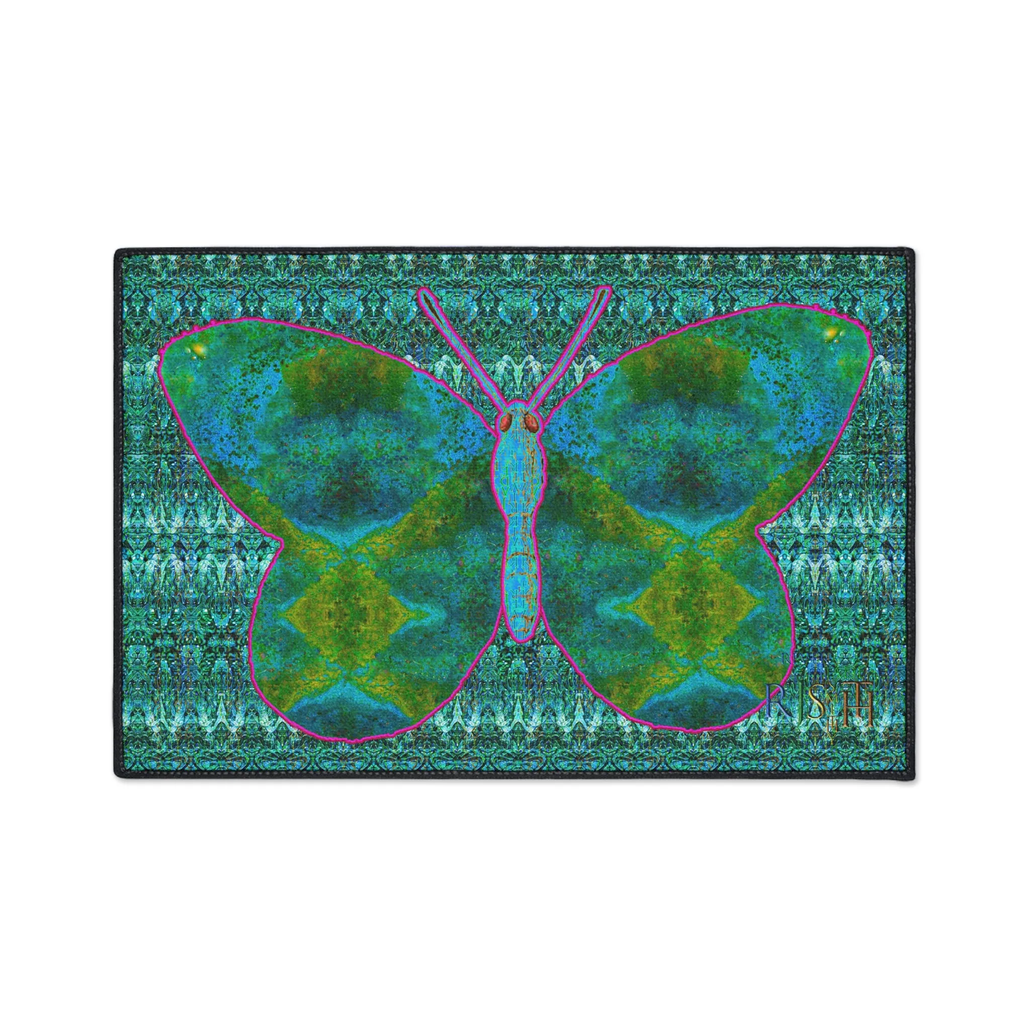 Heavy Duty Floor Mat (Butterfly Glade Denizen & Samhain Dream Thaw 12 & Blue Logo@Alchemic) RJSTH@Fabric#11_13 of 16 RJSTHw2025 RJS