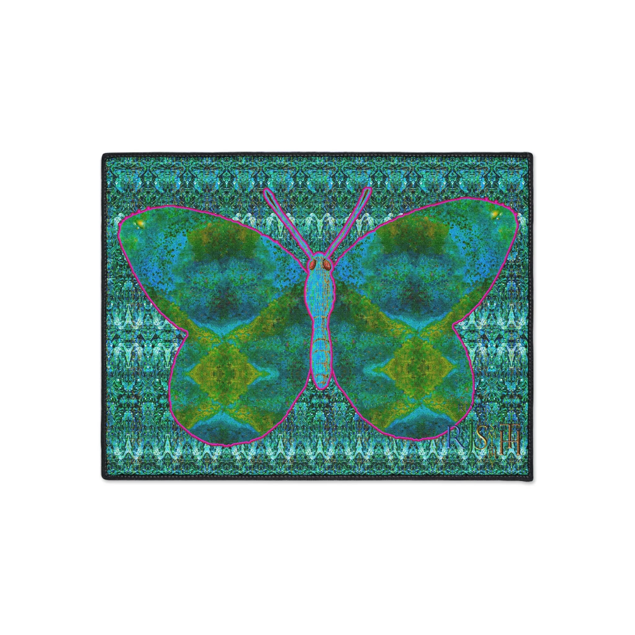 Heavy Duty Floor Mat (Butterfly Glade Denizen & Samhain Dream Thaw 12 & Blue Logo@Alchemic) RJSTH@Fabric#11_13 of 16 RJSTHw2025 RJS