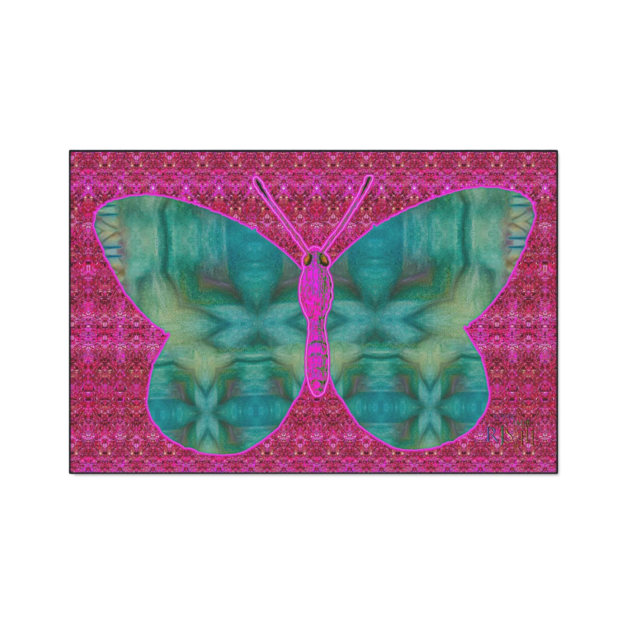 Heavy Duty Floor Mat (Butterfly Glade Denizen & Samhain Dream Thaw 13 & Pink Logo@Alchemic) RJSTH@Fabric#9_2 of 14 RJSTHw2025 RJS