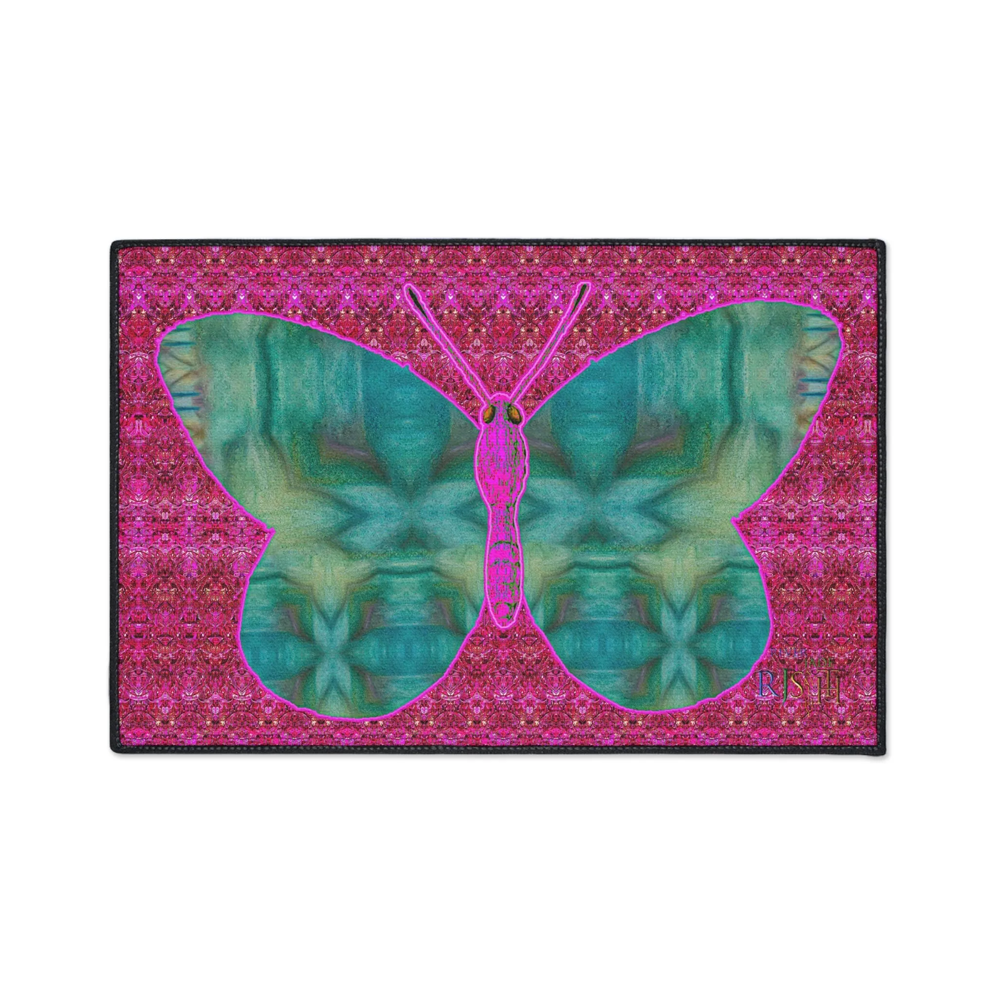 Heavy Duty Floor Mat (Butterfly Glade Denizen & Samhain Dream Thaw 13 & Pink Logo@Alchemic) RJSTH@Fabric#9_2 of 14 RJSTHw2025 RJS
