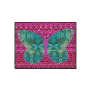 Heavy Duty Floor Mat (Butterfly Glade Denizen & Samhain Dream Thaw 13 & Pink Logo@Alchemic) RJSTH@Fabric#9_2 of 14 RJSTHw2025 RJS