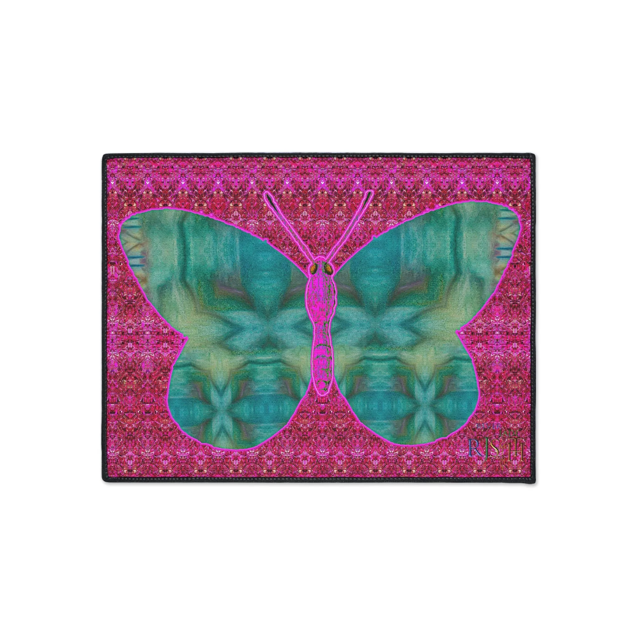 Heavy Duty Floor Mat (Butterfly Glade Denizen & Samhain Dream Thaw 13 & Pink Logo@Alchemic) RJSTH@Fabric#9_2 of 14 RJSTHw2025 RJS