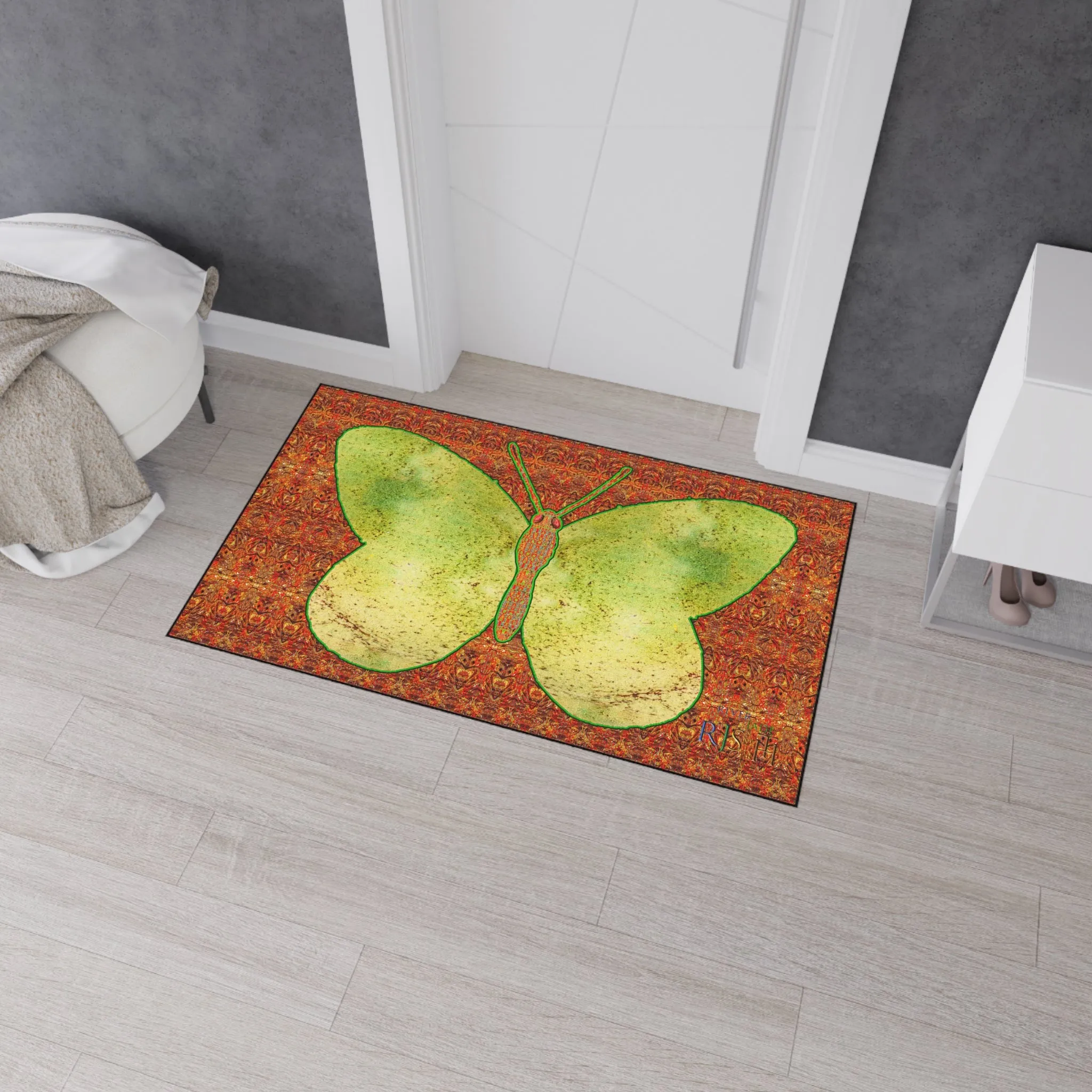 Heavy Duty Floor Mat (Butterfly Glade Denizen & Samhain Dream Thaw 15 & Orange Logo@Alchemic) RJSTH@Fabric#2_11 of 16 RJSTHw2025 RJS