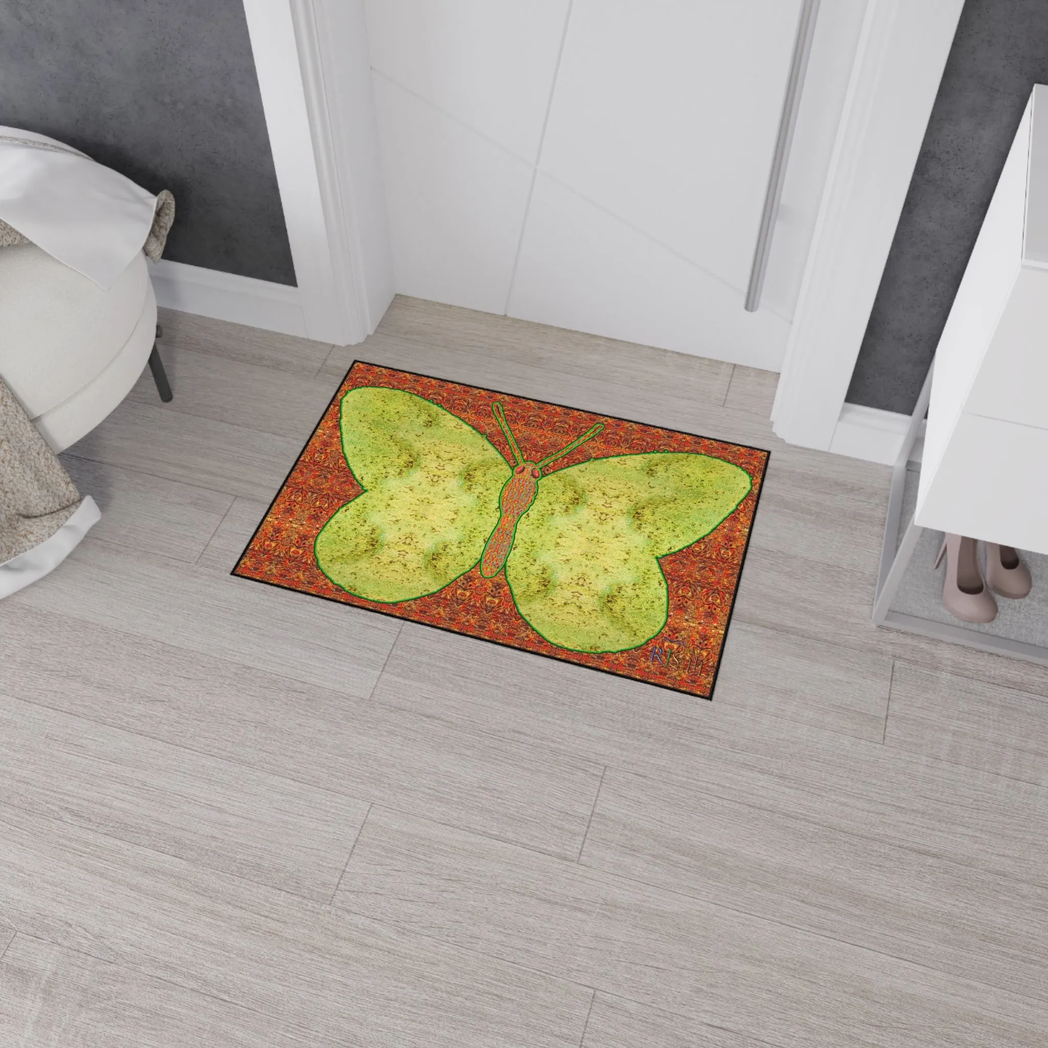 Heavy Duty Floor Mat (Butterfly Glade Denizen & Samhain Dream Thaw 15 & Orange Logo@Alchemic) RJSTH@Fabric#2_11 of 16 RJSTHw2025 RJS