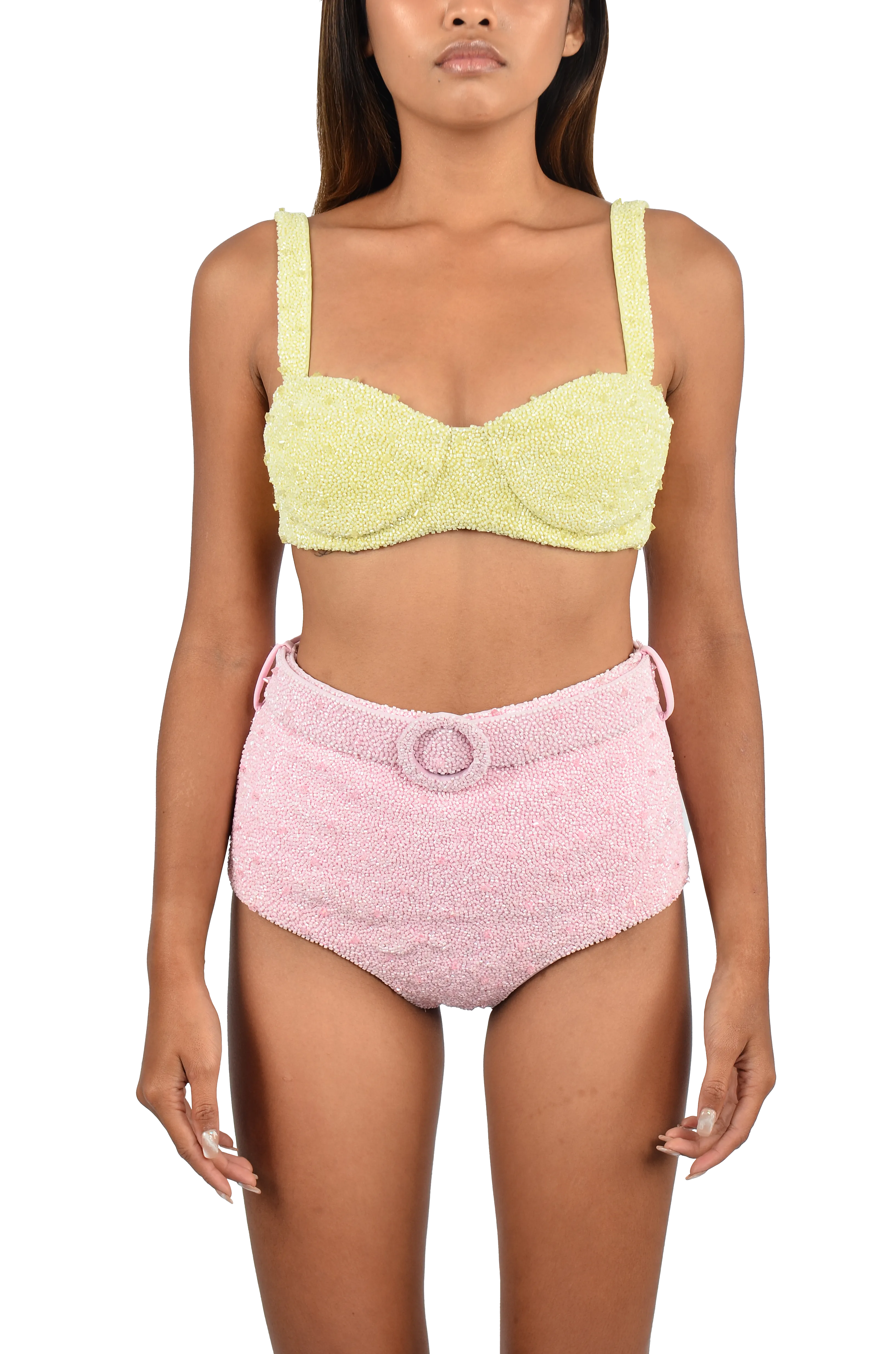 Heidi Hand Beaded Bikini Top