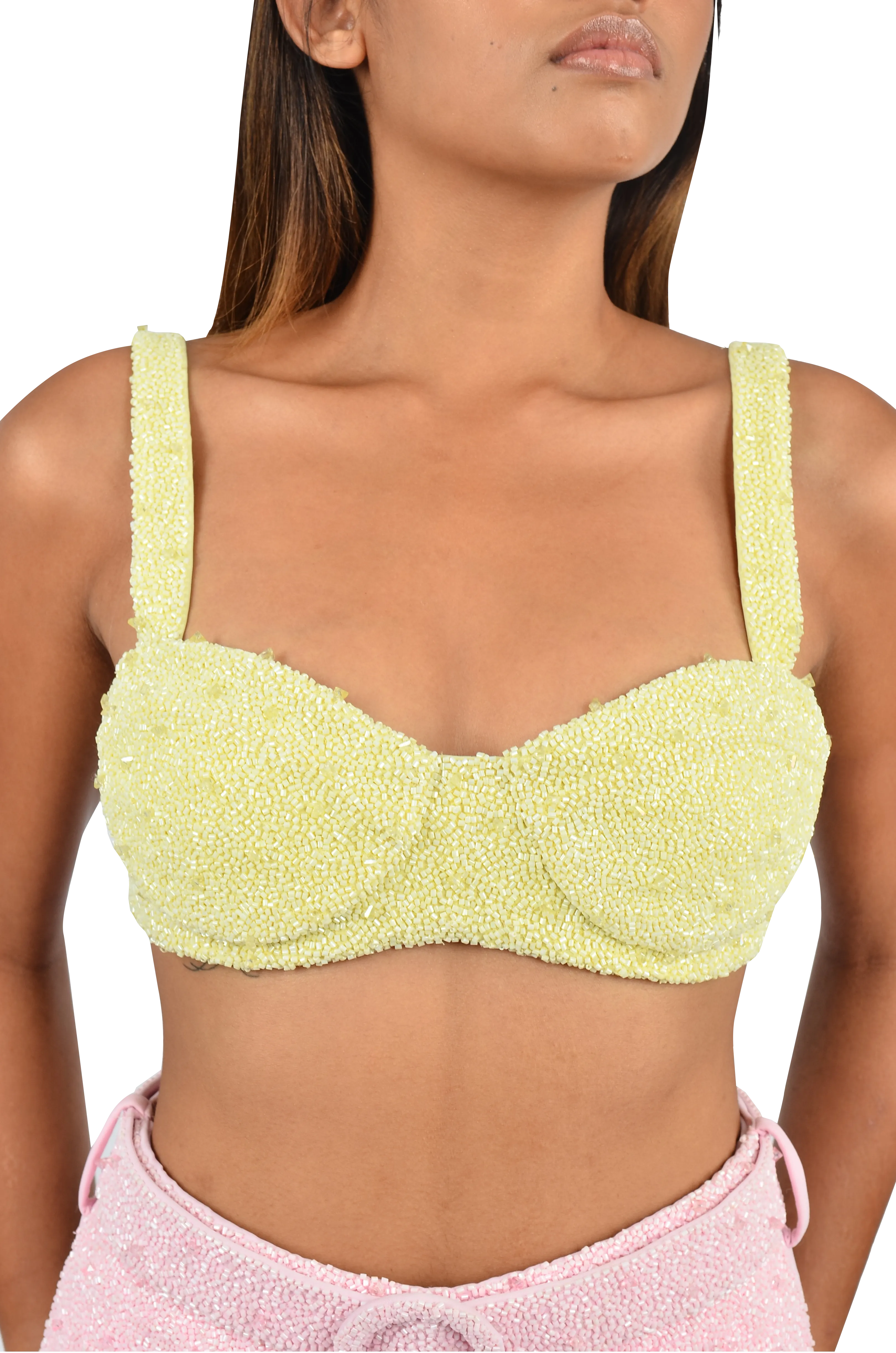 Heidi Hand Beaded Bikini Top