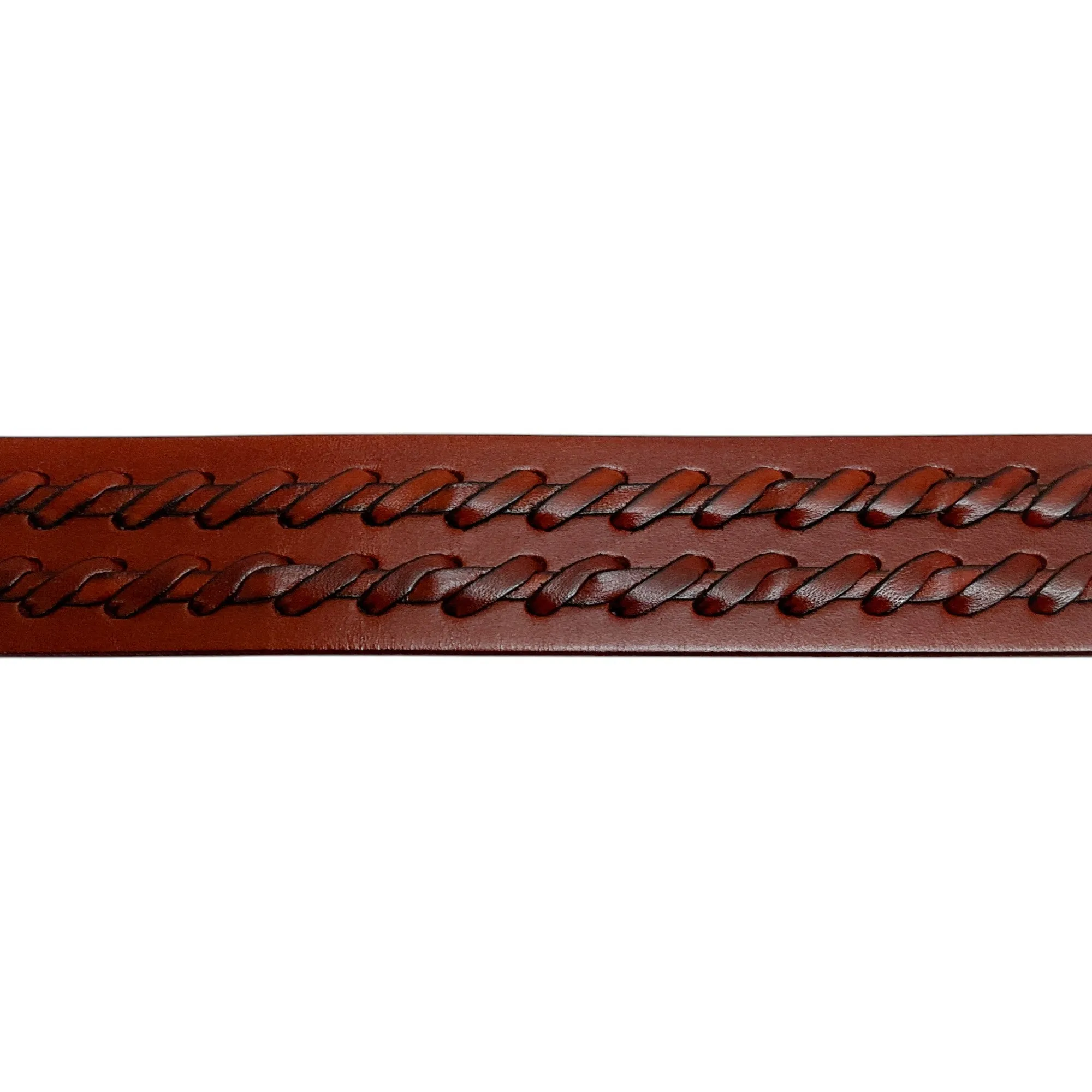 Henry Beguelin Brandy Cross Washed Cuoio Belt