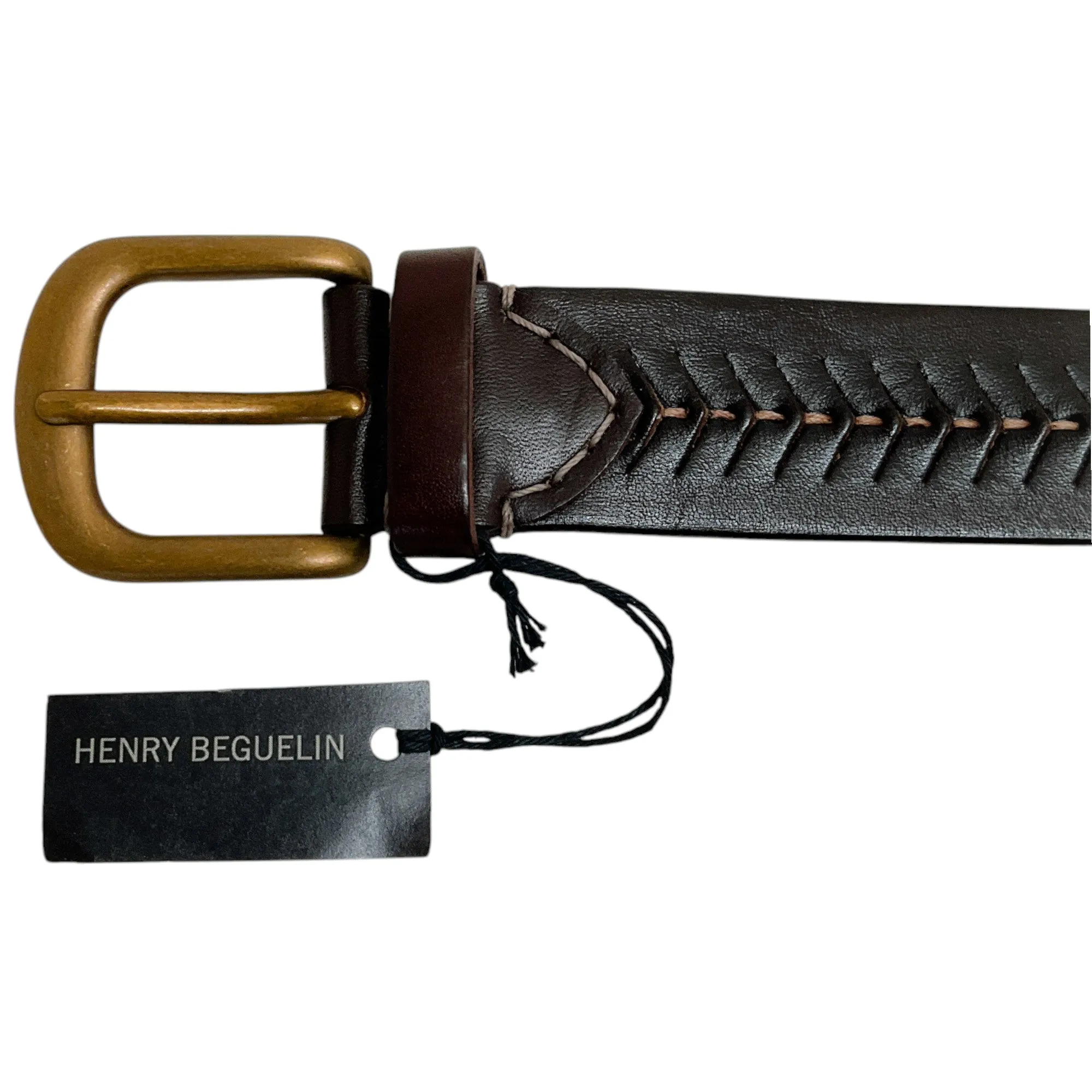 Henry Beguelin Ebano Pesiolina Cuoio Belt
