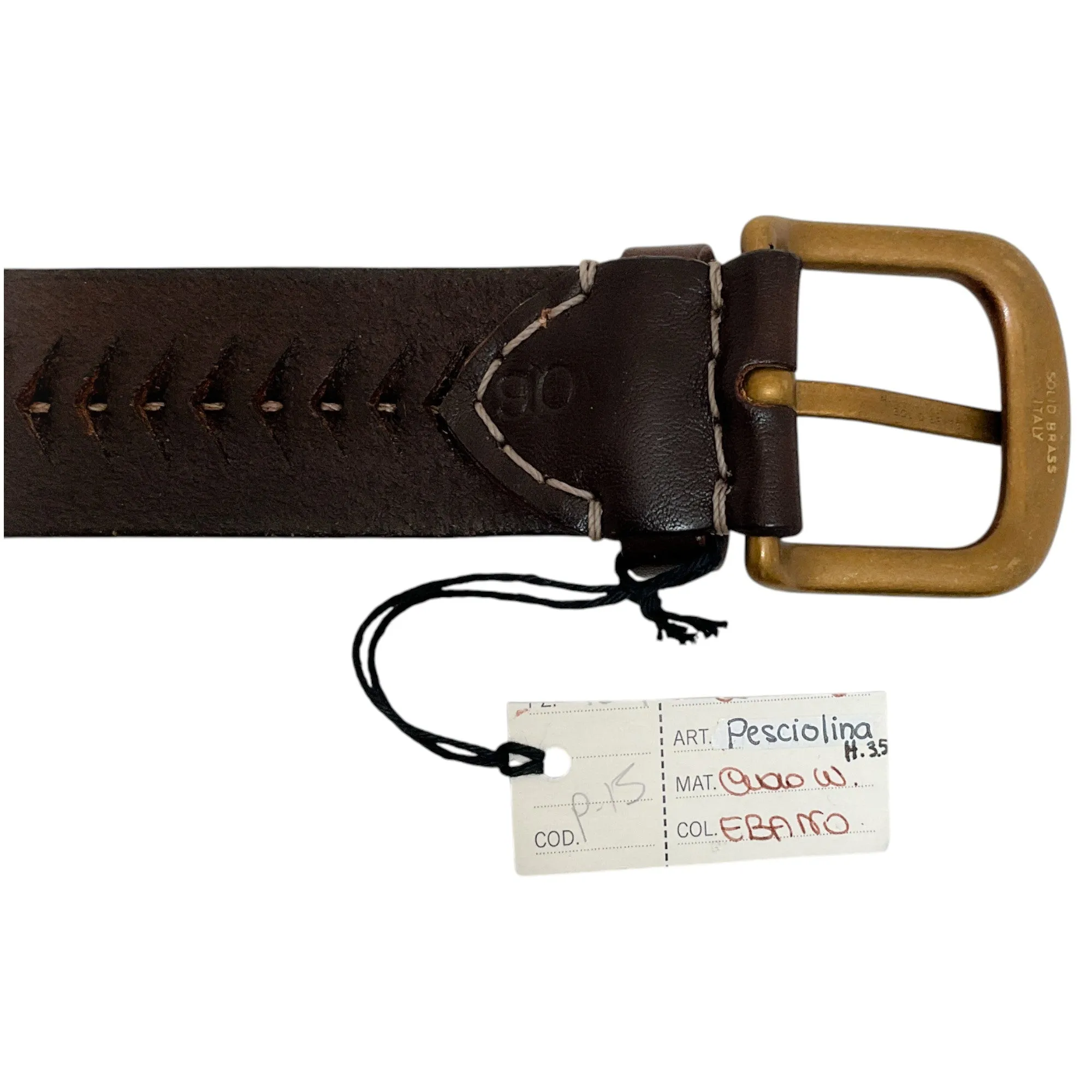 Henry Beguelin Ebano Pesiolina Cuoio Belt