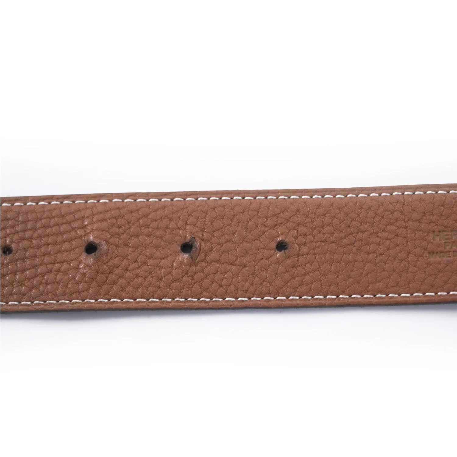 Hermès Tan and Black Reversible H Belt