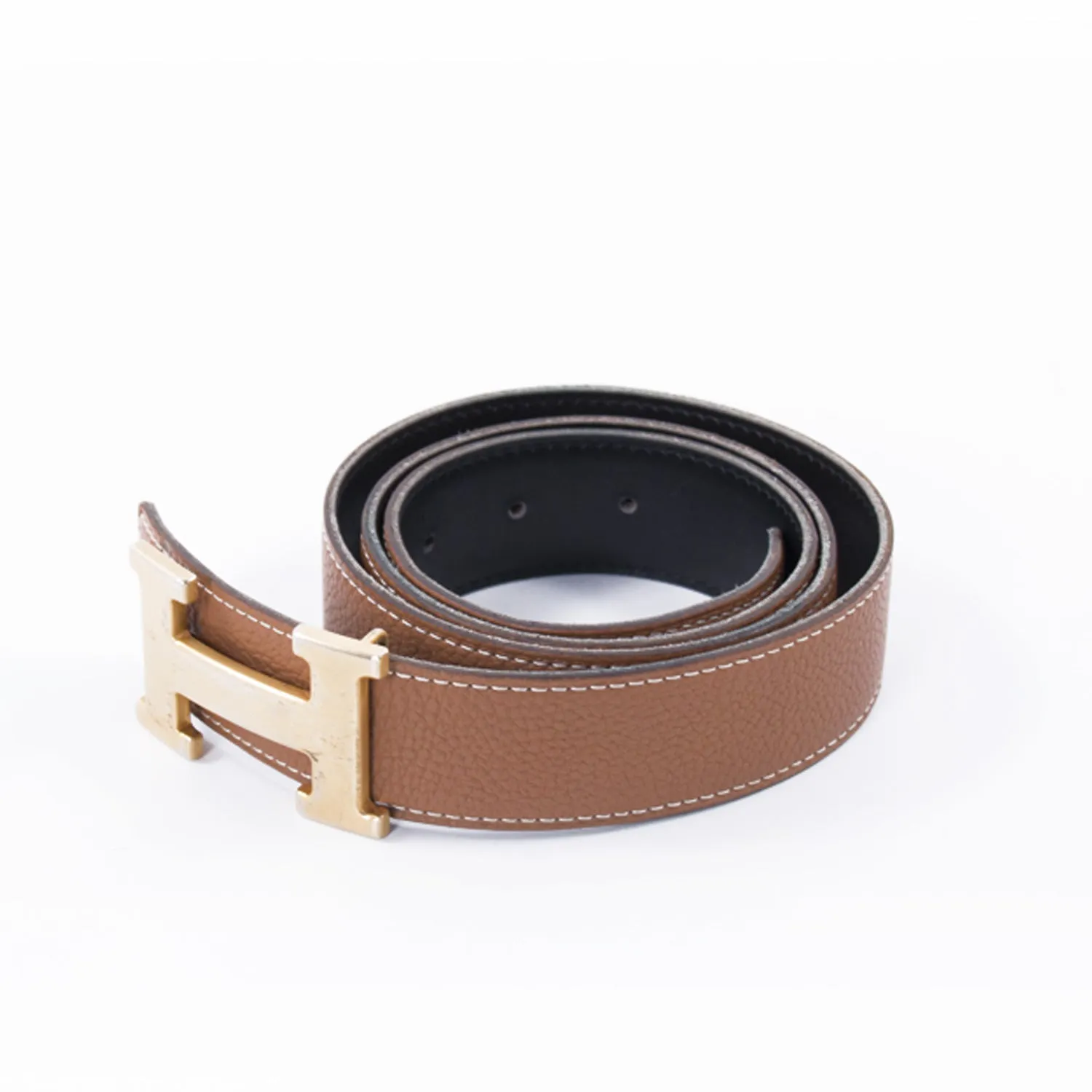 Hermès Tan and Black Reversible H Belt