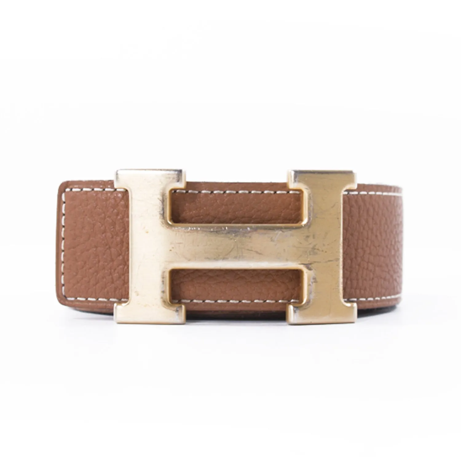 Hermès Tan and Black Reversible H Belt