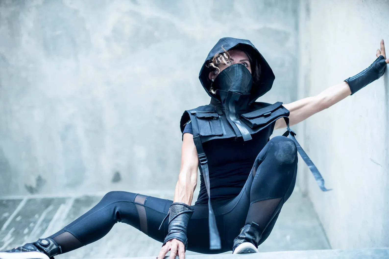 HIGHER GROUND Hooded Cropped Unisex Vest