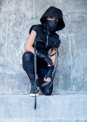 HIGHER GROUND Hooded Cropped Unisex Vest