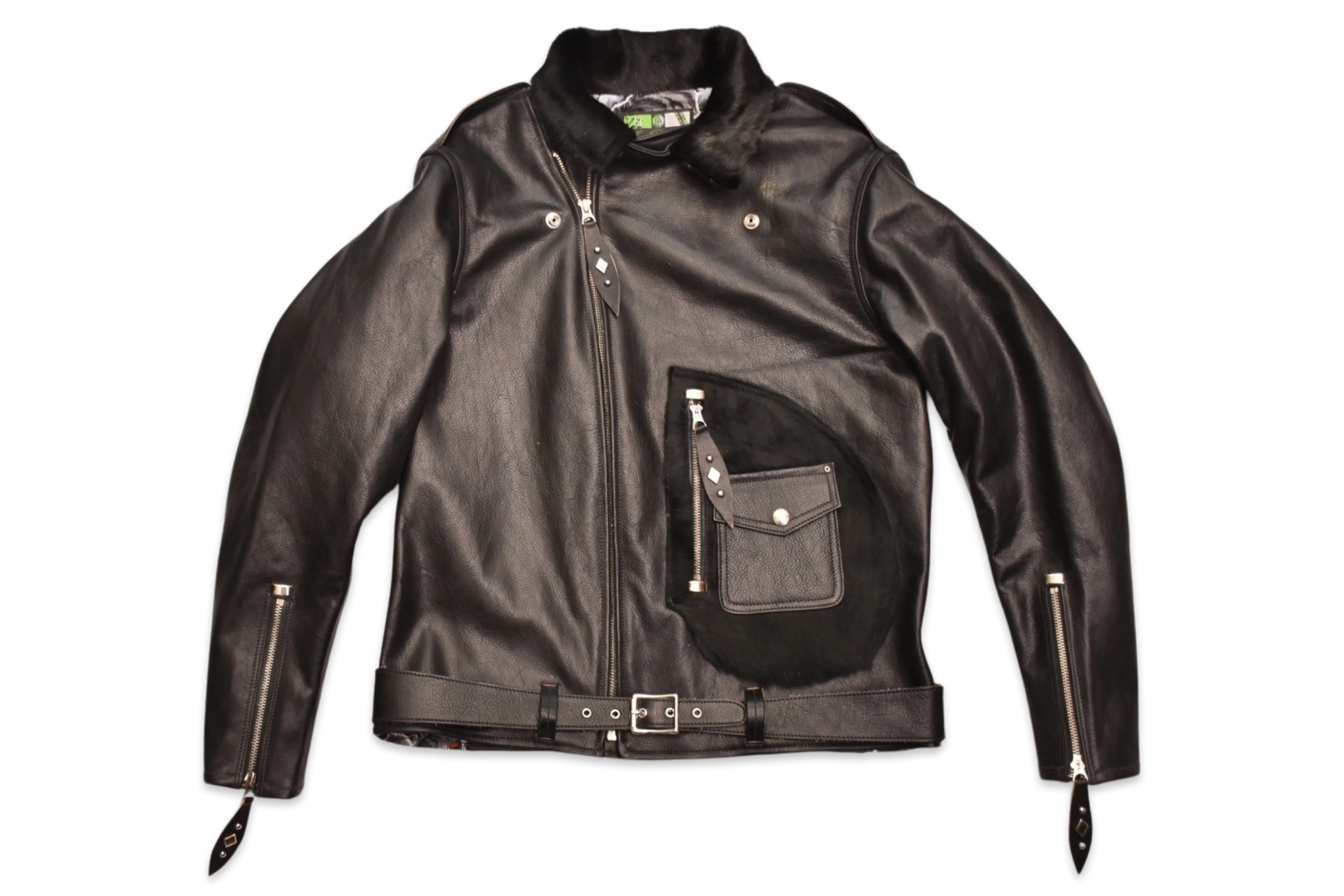 Himel Bros x Freenote Cloth Beck 333 Grizzly Jacket Black Horsehide