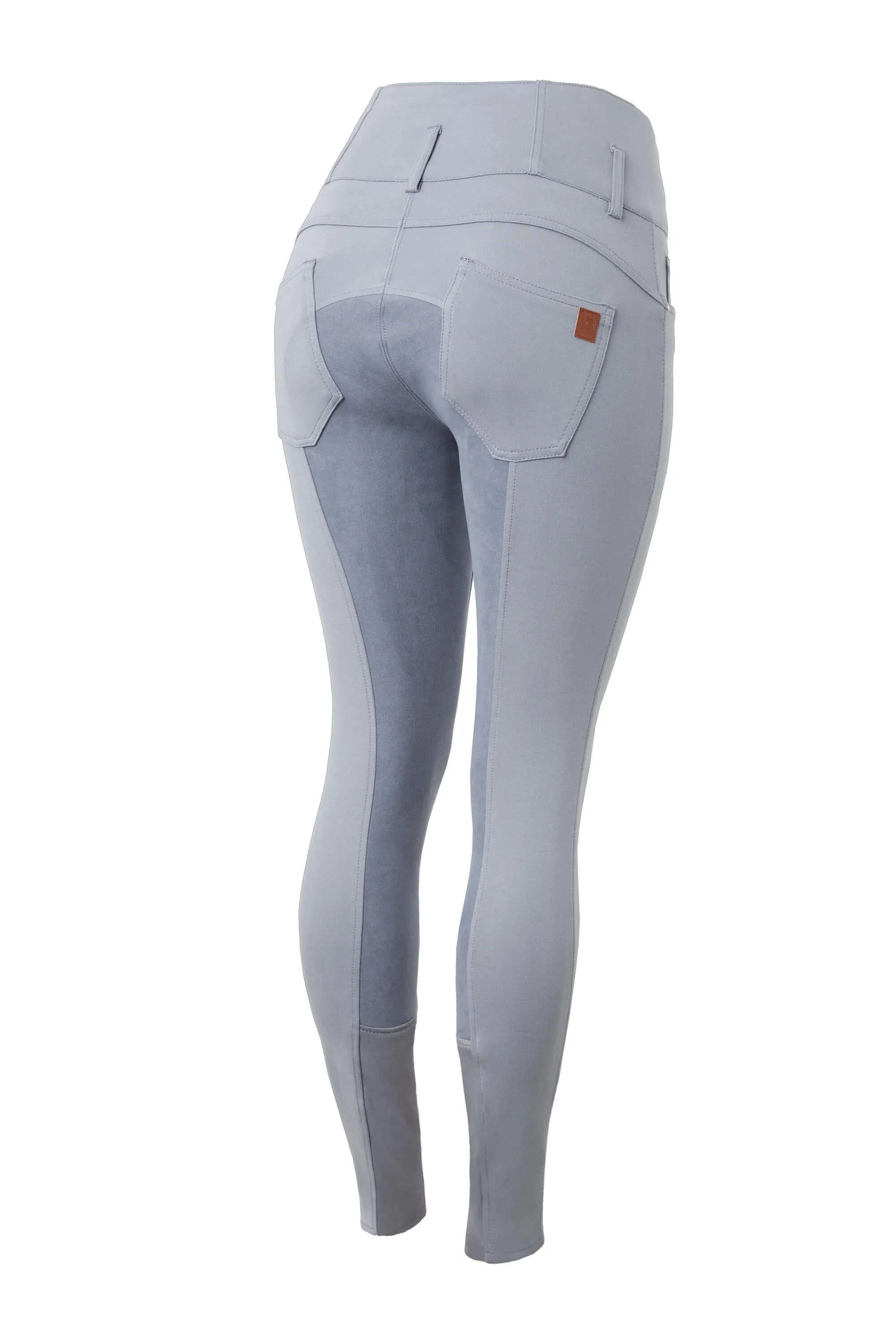 Horze Tara Ladies Breeches Alos Leather Full Seat Trade Winds Grey