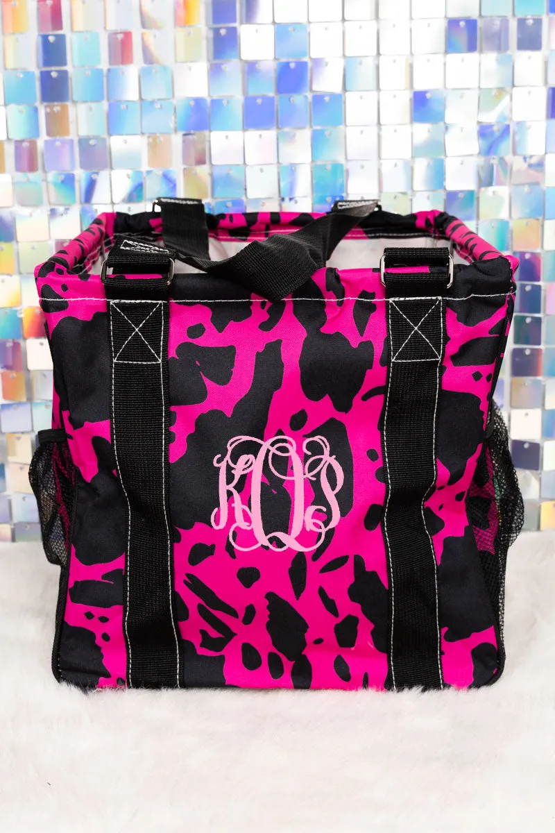 Hot Pink Milkin' It Mini Collapsible Haul-It-All Basket with Mesh Pockets