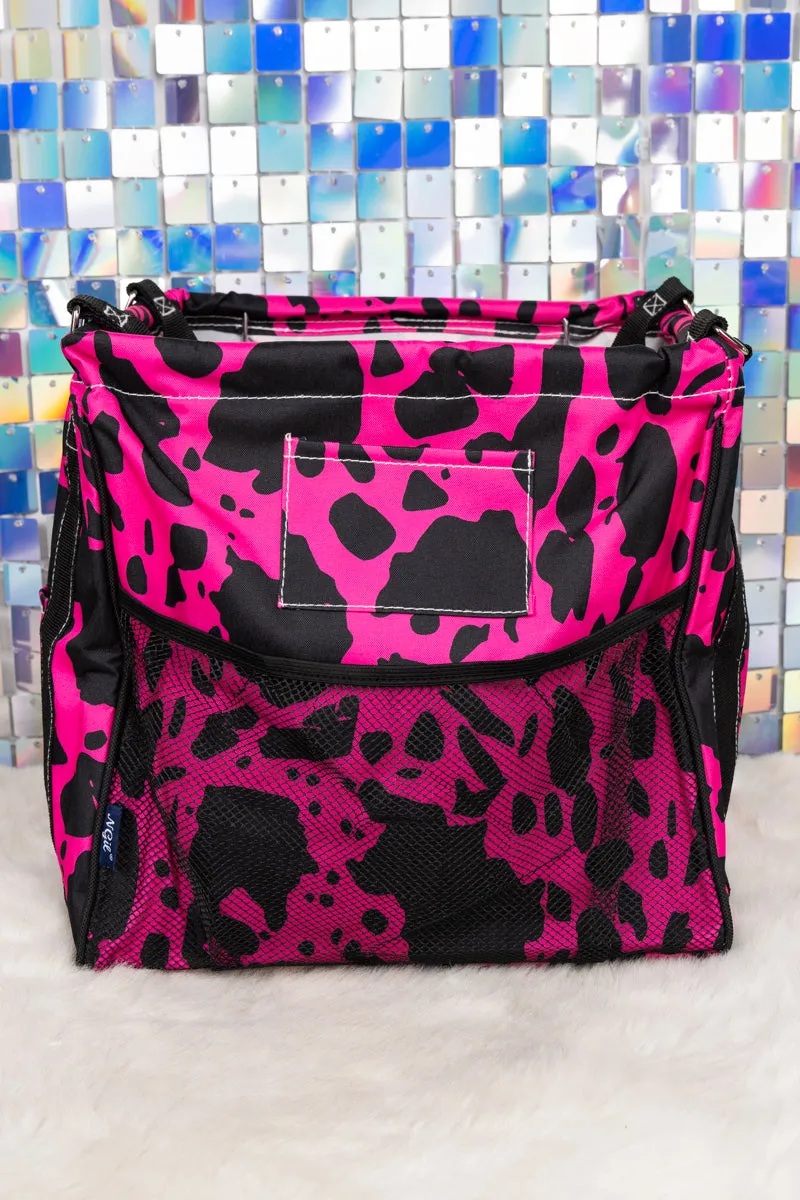 Hot Pink Milkin' It Mini Collapsible Haul-It-All Basket with Mesh Pockets