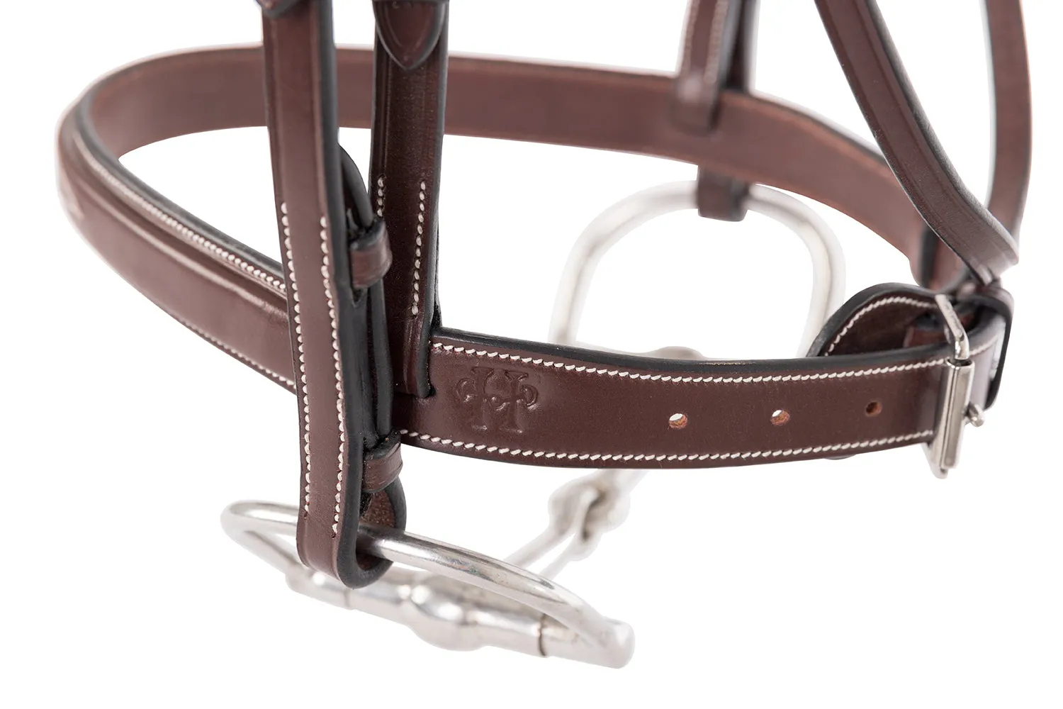 Huntley Equestrian Sedgwick Fancy Stitched Square Raised Hunter Horse Bridle with Reins