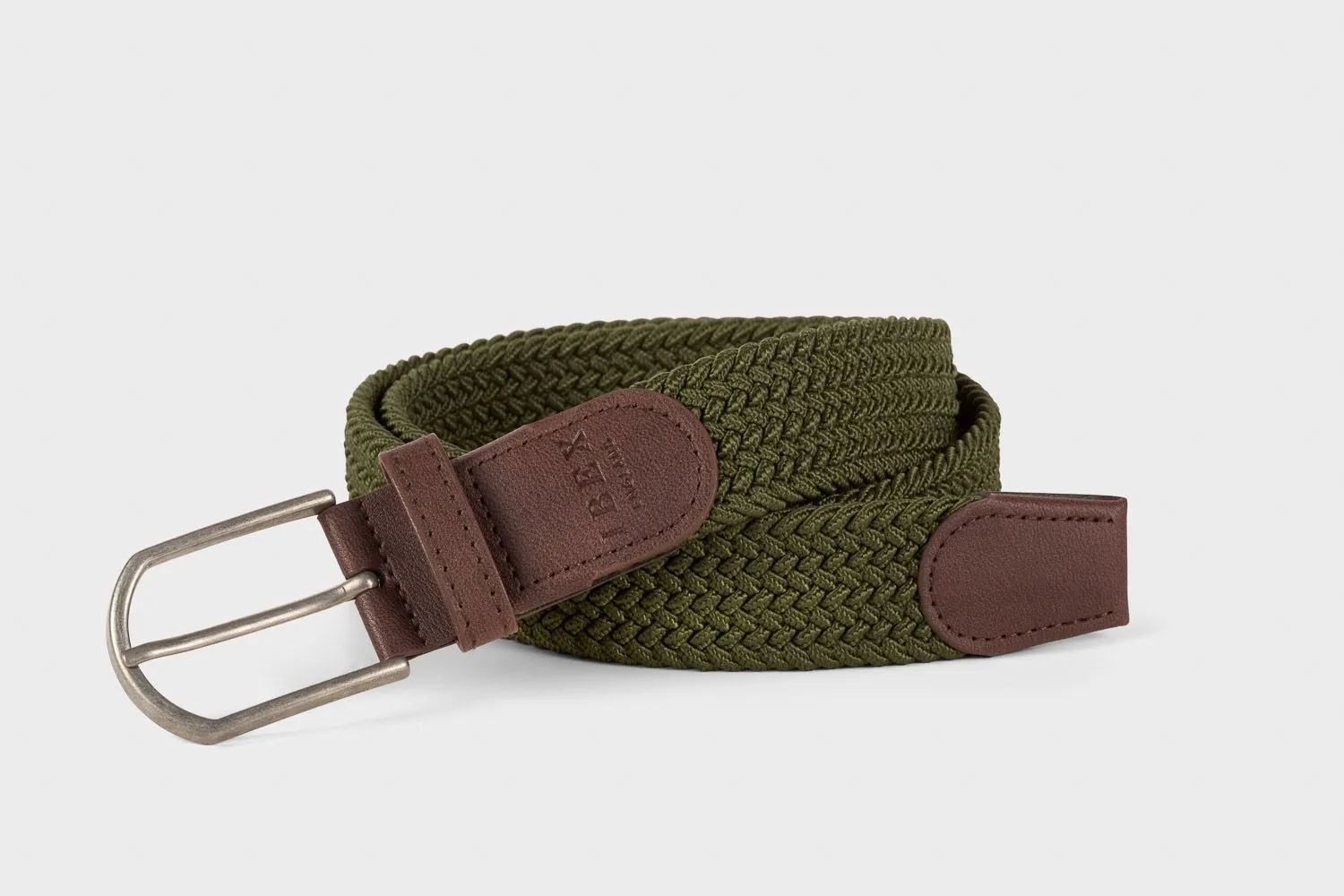 Ibex England Khaki Woven Belt - L
