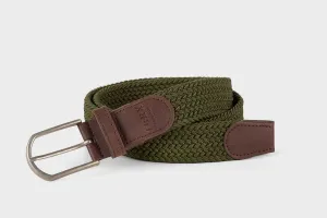 Ibex England Khaki Woven Belt - L