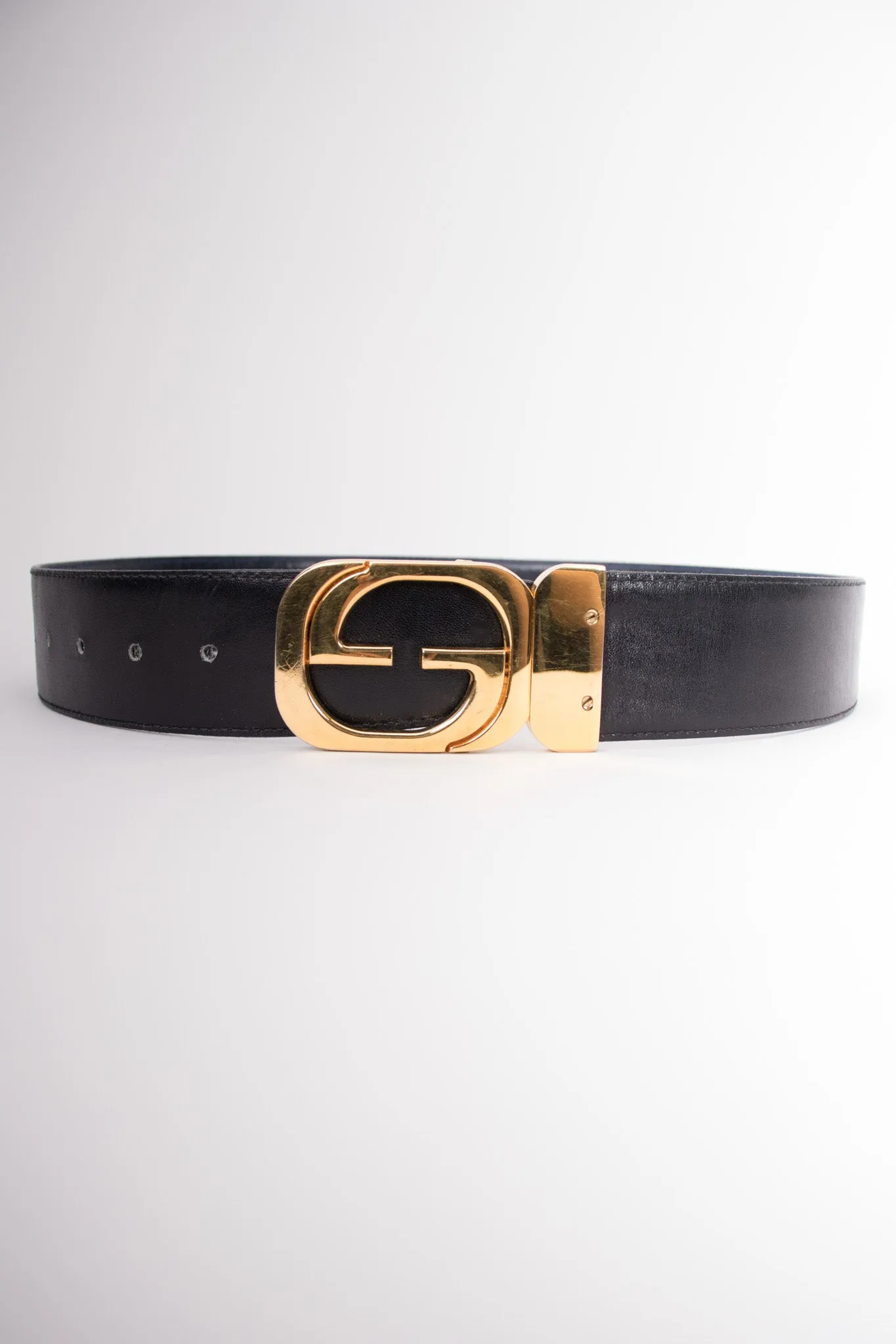Interlocking GG Reversible Leather Belt