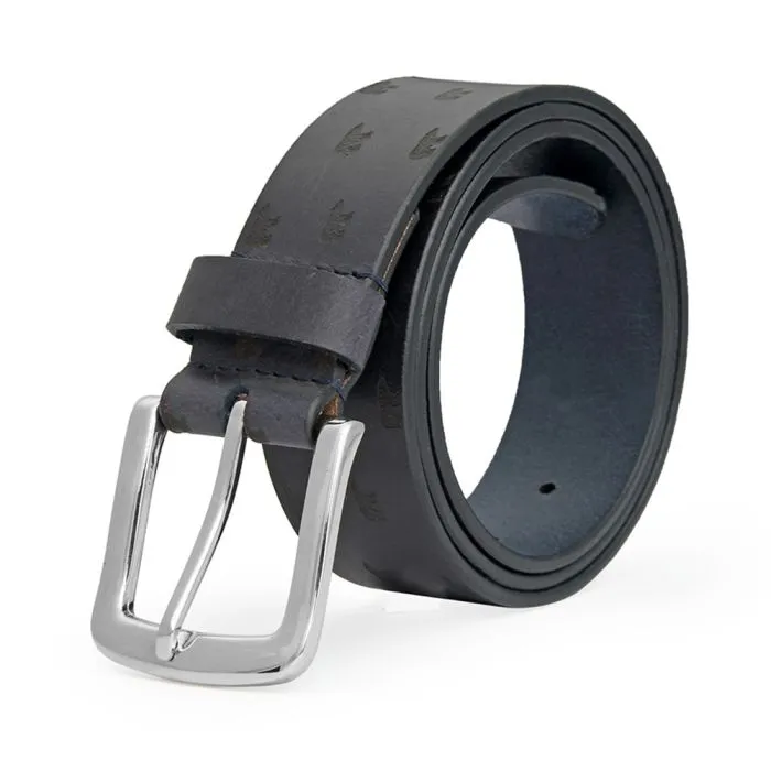 JACK NICKLAUS Embossed Leather Belt - Black