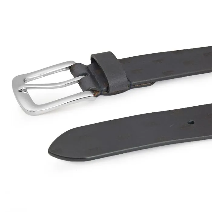 JACK NICKLAUS Embossed Leather Belt - Black
