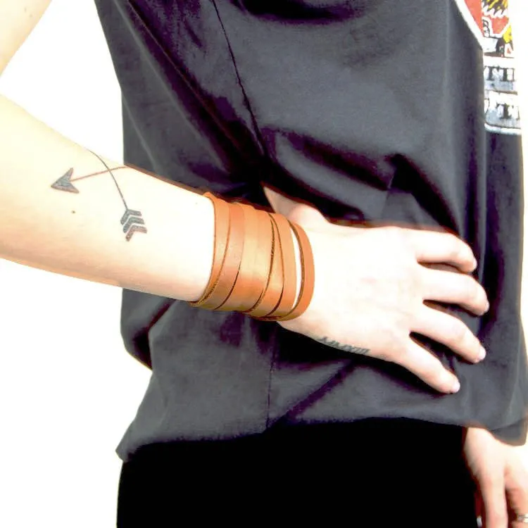 JAKIMAC Simple Leather Wrap Bracelet and Belt