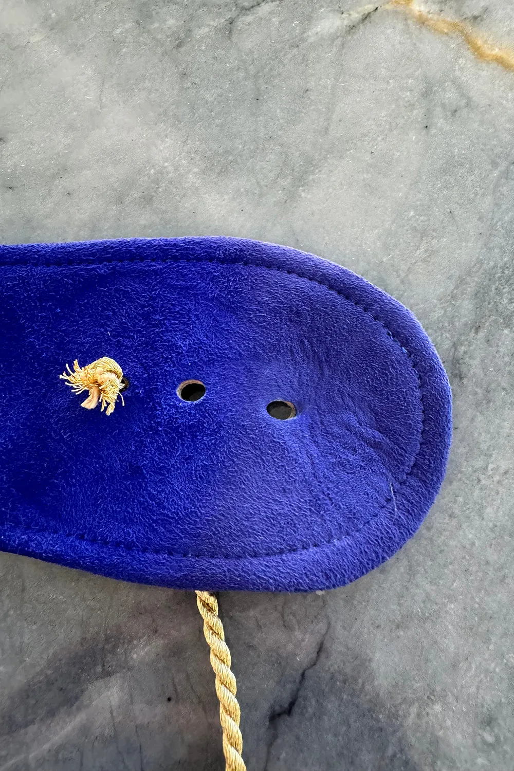Jan Faulkner 1980s Blue Suede Mini Dress & Belt