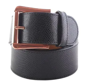 Jet/Rose Gold Faux Snakeskin