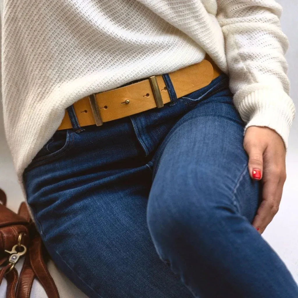 Jip Belt in Ochre Yellow