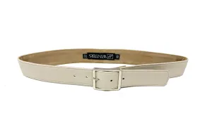 JJ Winters Belt - Bone Hardrock / Silver