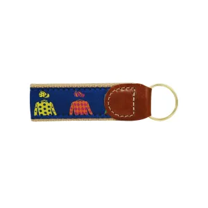 Jockey Silks Ribbon Key Fob