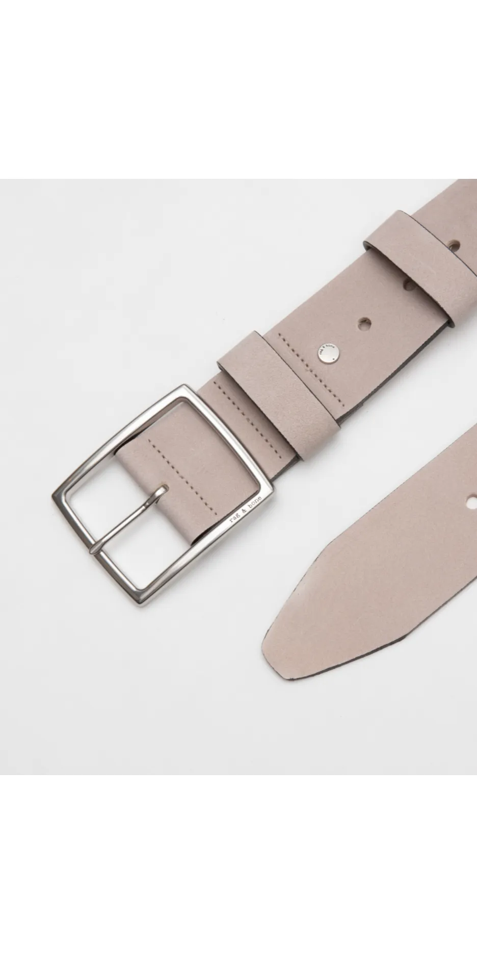 Jumbo Boyfriend Nubuck Belt - Pelican