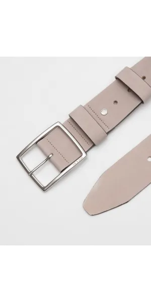 Jumbo Boyfriend Nubuck Belt - Pelican