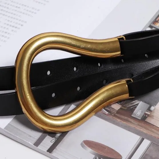 Jumbo U Shaped Leather Tassel Belts - 7 Colors
